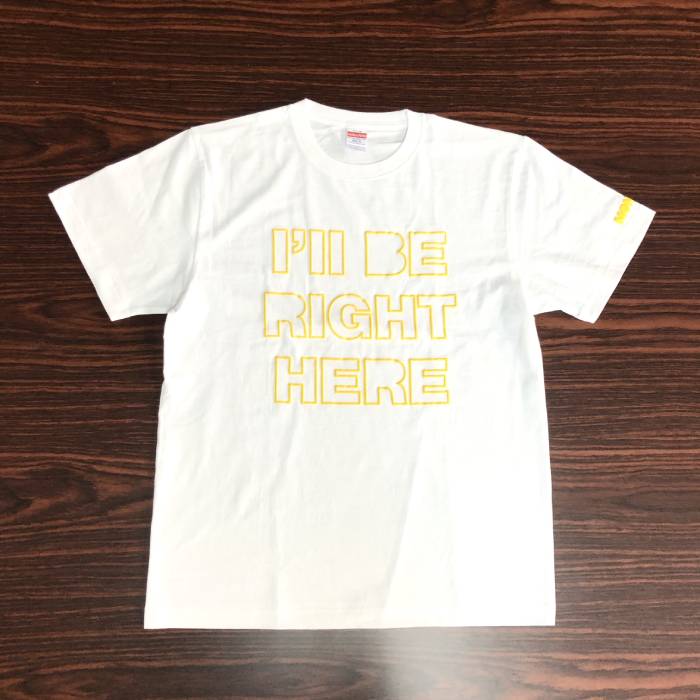 Tシャツ　RIGHT HERE （黄・M）